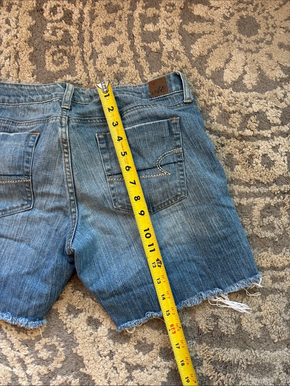 American Eagle Outfitters Blue Distressed Cutoff Denim Shorts